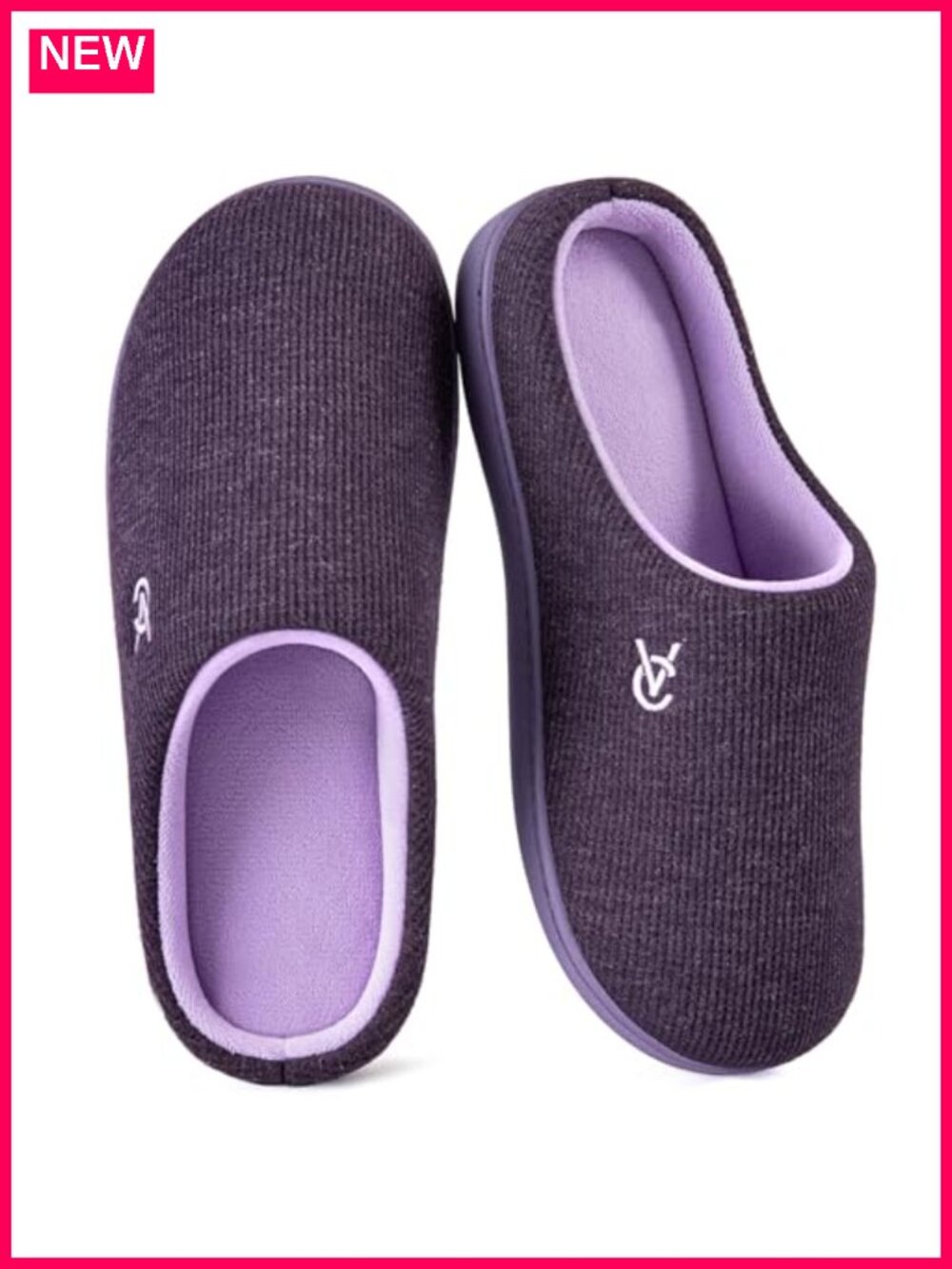 Womens Soft Slippers Memory Foam Non-slip Indoor Outdoor Pull-On